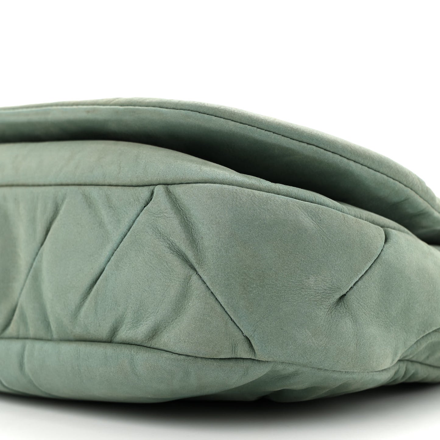 Iridescent Calfskin Glint Flap Green