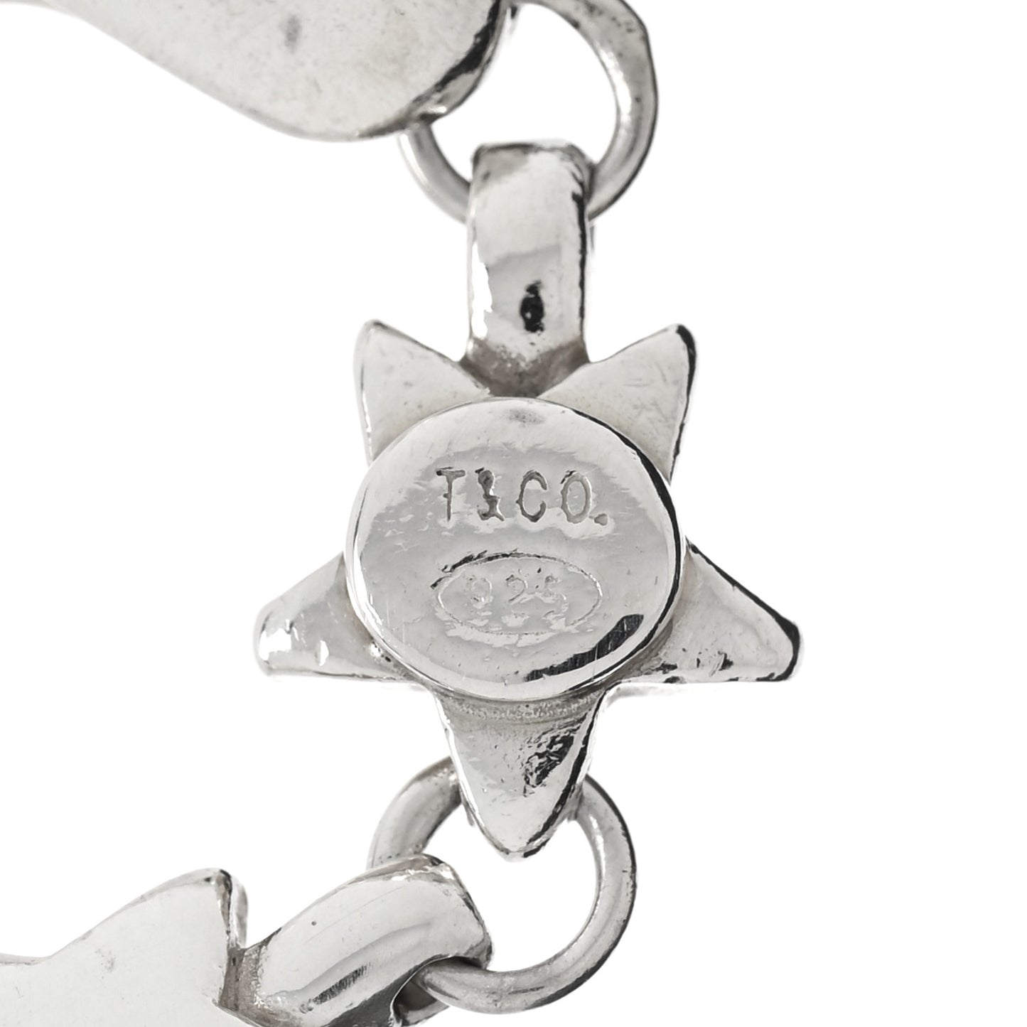 Sterling Silver Chain of Stars Bracelet