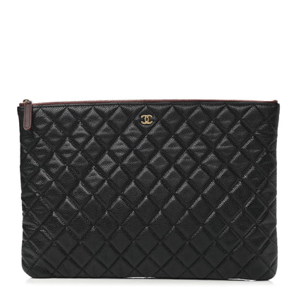 Chanel Caviar Quilted Large Cosmetic Case Black 1 of 7
