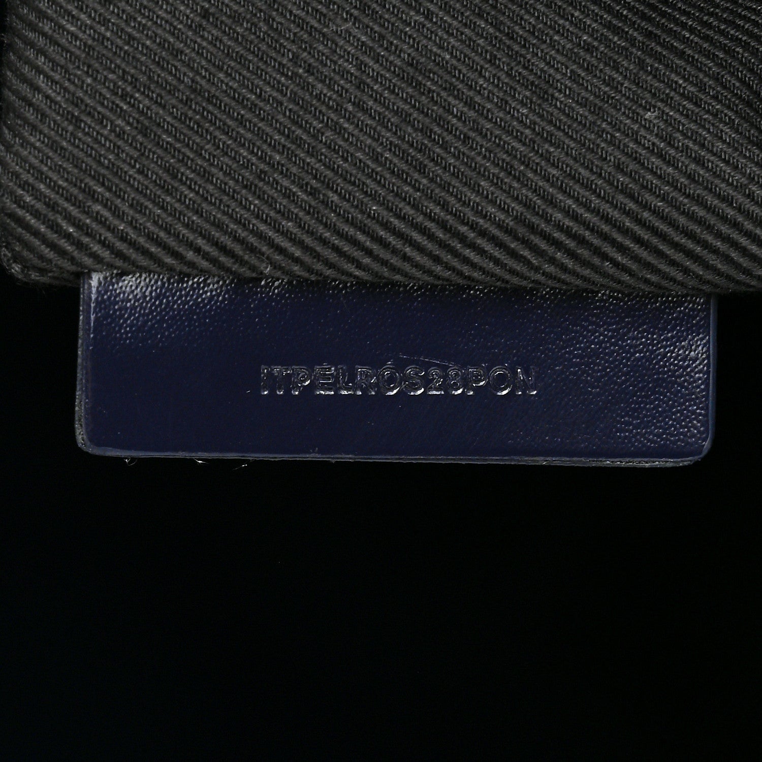 Burberry Patent Calfskin Denny Check Embossed Tote Charcoal Blue 7 of 12