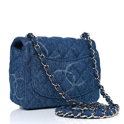 Chanel Denim CC Quilted Mini Square Flap Blue 2 of 4