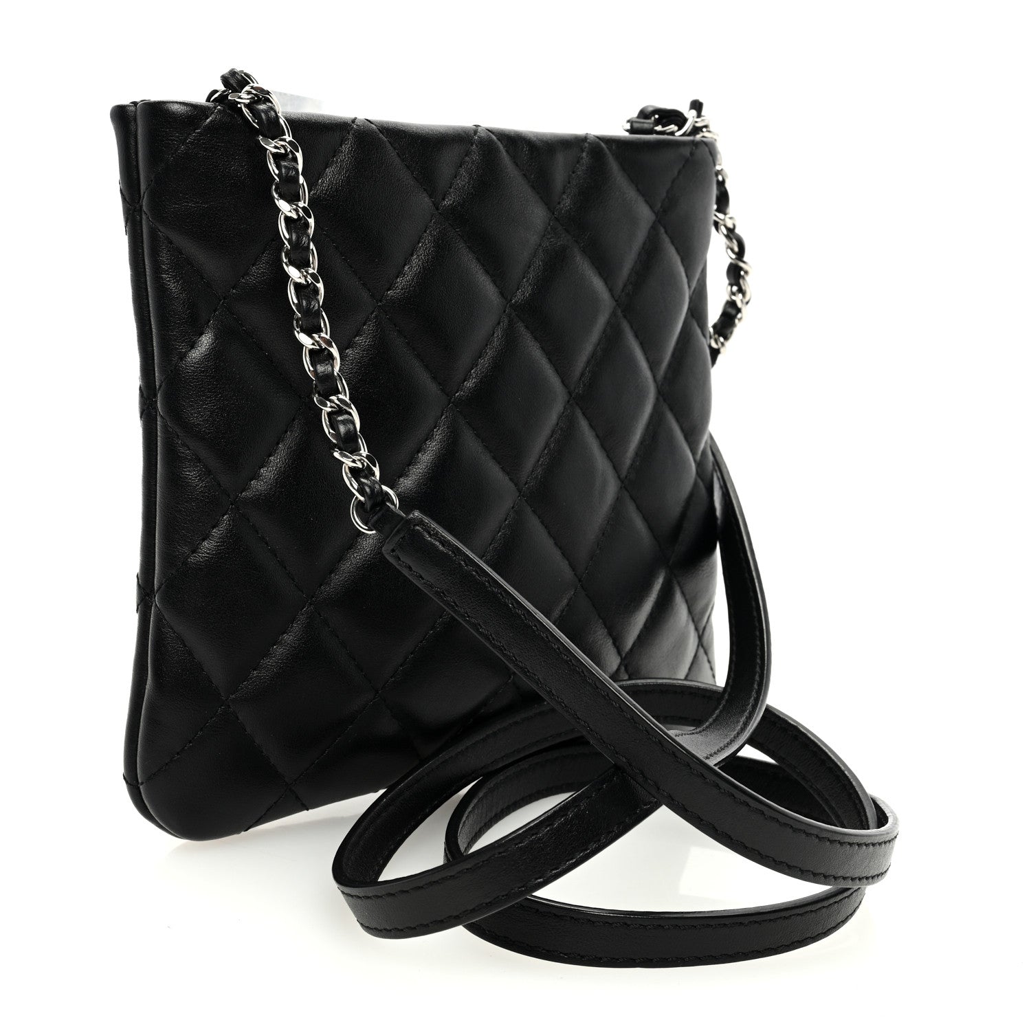 Chanel Lambskin Quilted Crossbody Bag Black 2 of 9