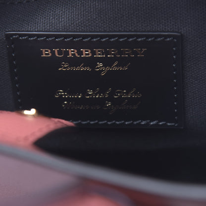 Burberry Grainy Calfskin House Check Small Banner Tote Cinnamon Red 6 of 11