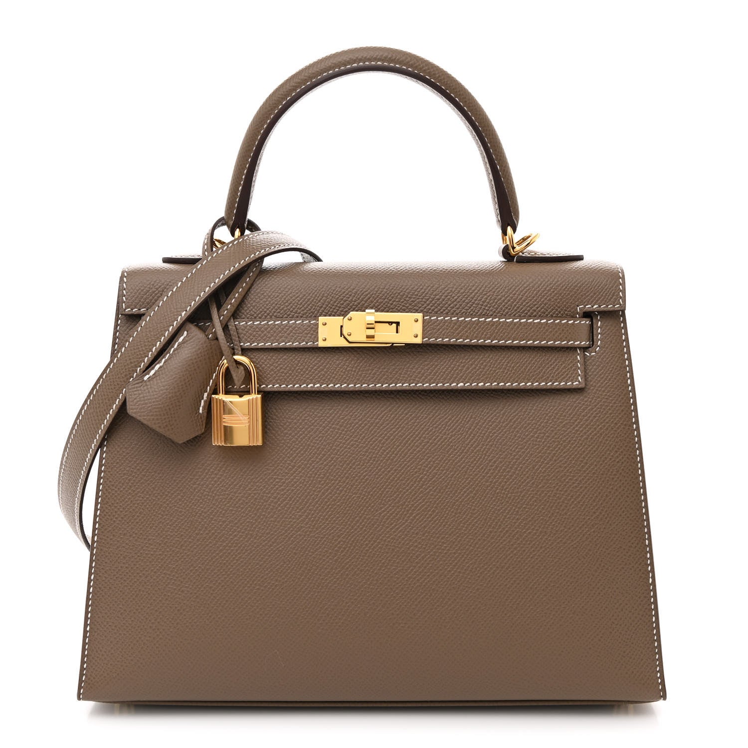 Hermes Epsom Kelly Sellier 25 Etoupe 1 of 10