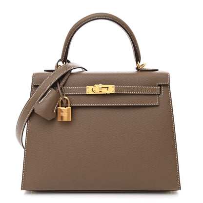 Hermes Epsom Kelly Sellier 25 Etoupe 1 of 10