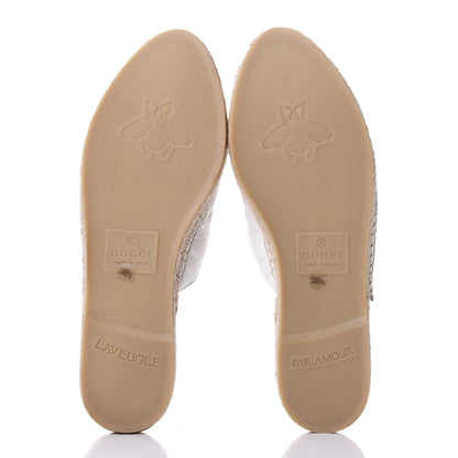 Gucci Nappa Matelasse GG Marmont Espadrille Slippers 38.5 Great White 7 of 12