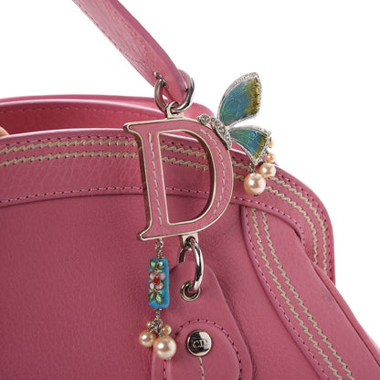 Christian Dior Calfskin Small Butterfly Detective Satchel Pink 9 of 12