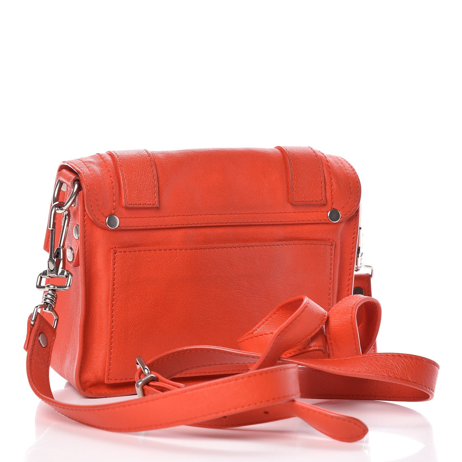 Proenza Schouler Lambskin PS1 Mini Pouch Messenger Bag Deep Coral 3 of 12