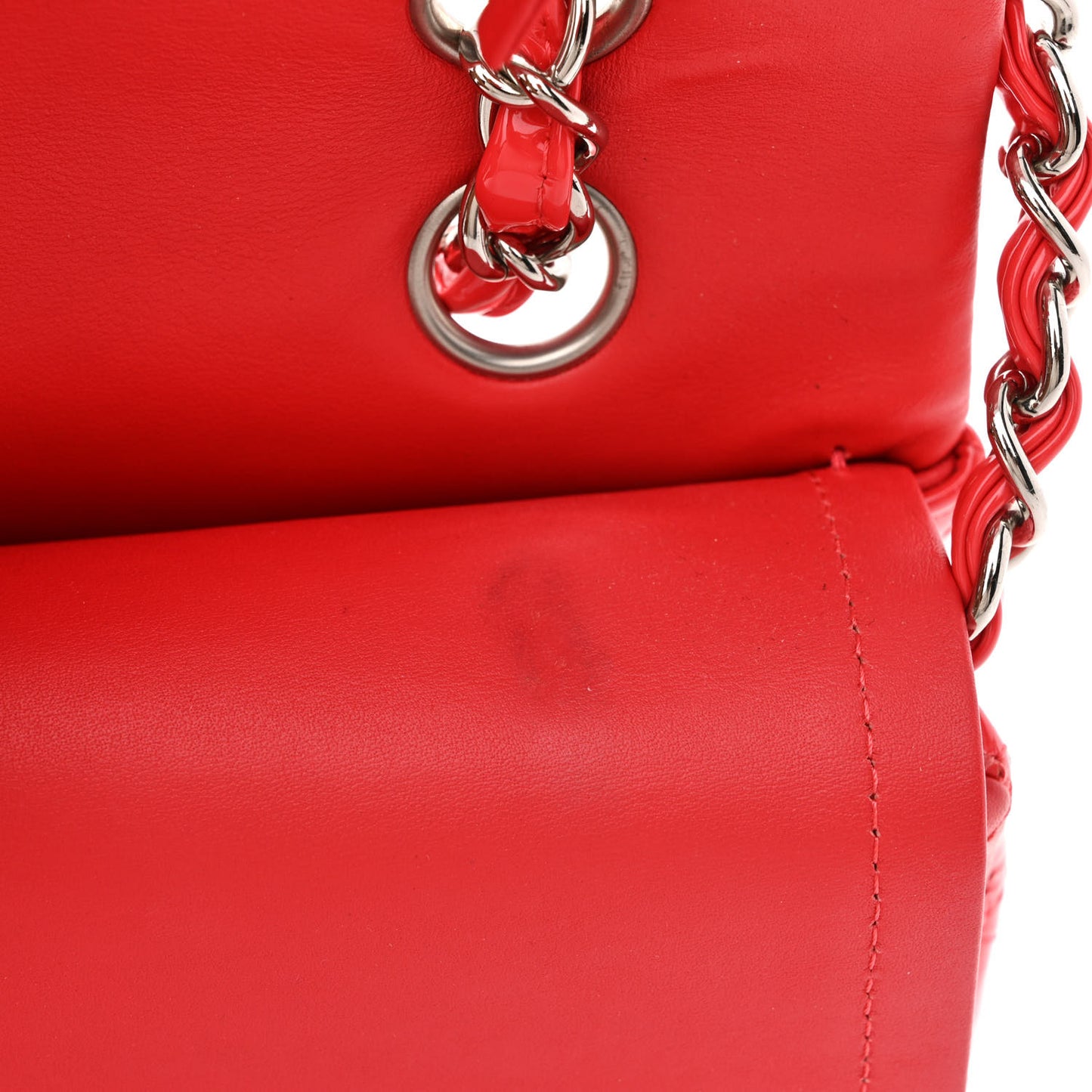 Patent Quilted Medium Double Flap Pink