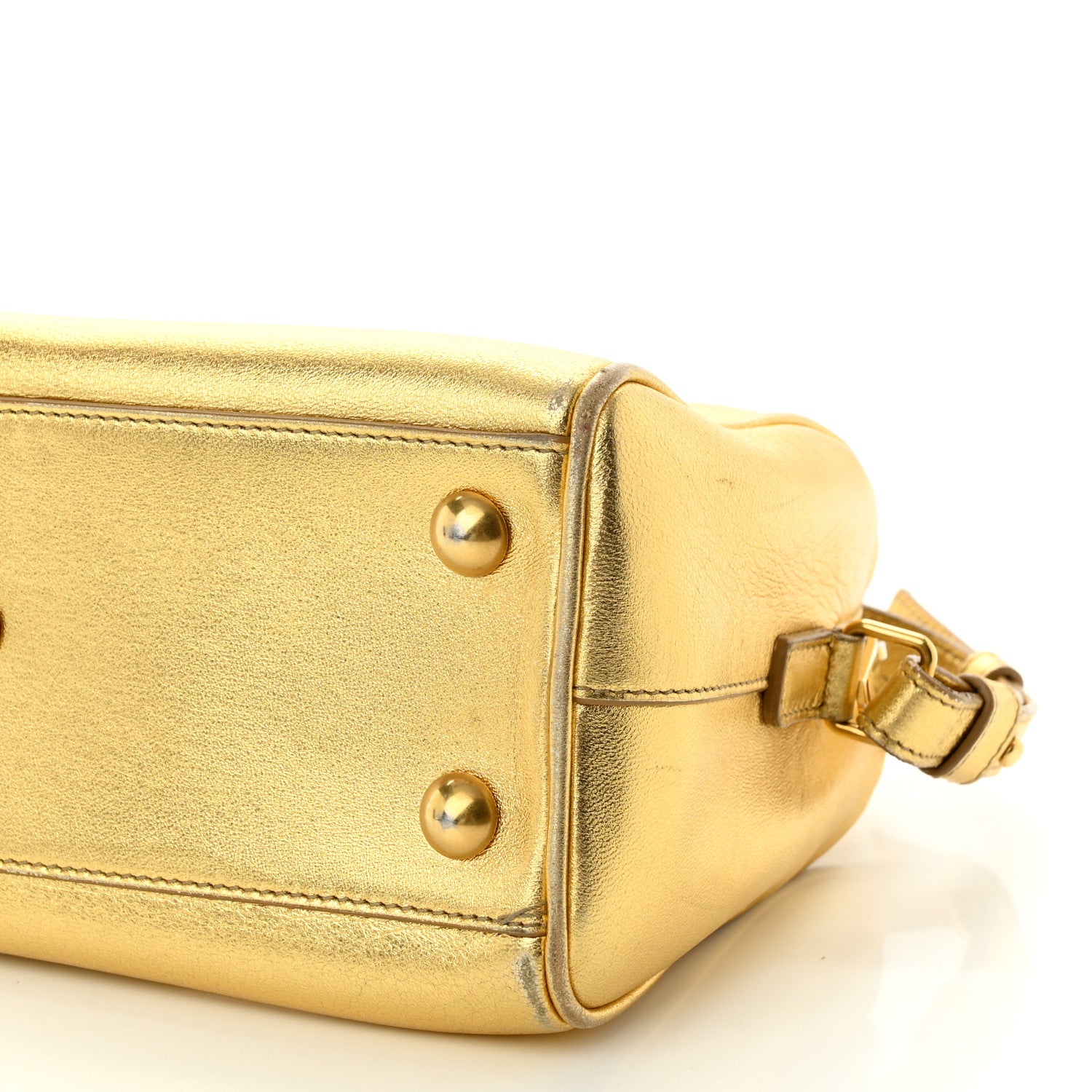 Saint Laurent Calfskin Classic Baby Duffle Gold 9 of 15