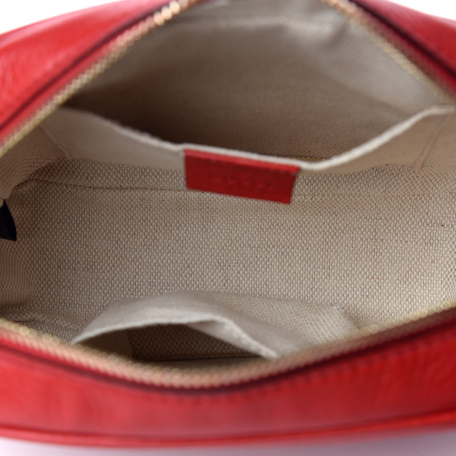 Gucci Pebbled Calfskin Small Soho Disco Bag Tabasco Red 4 of 10