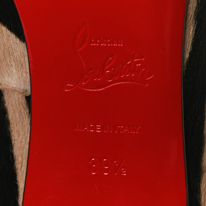 Christian Louboutin Calf Hair Patent Zebra Print Geo 85 Pumps 39.5 Dune Black 9 of 12