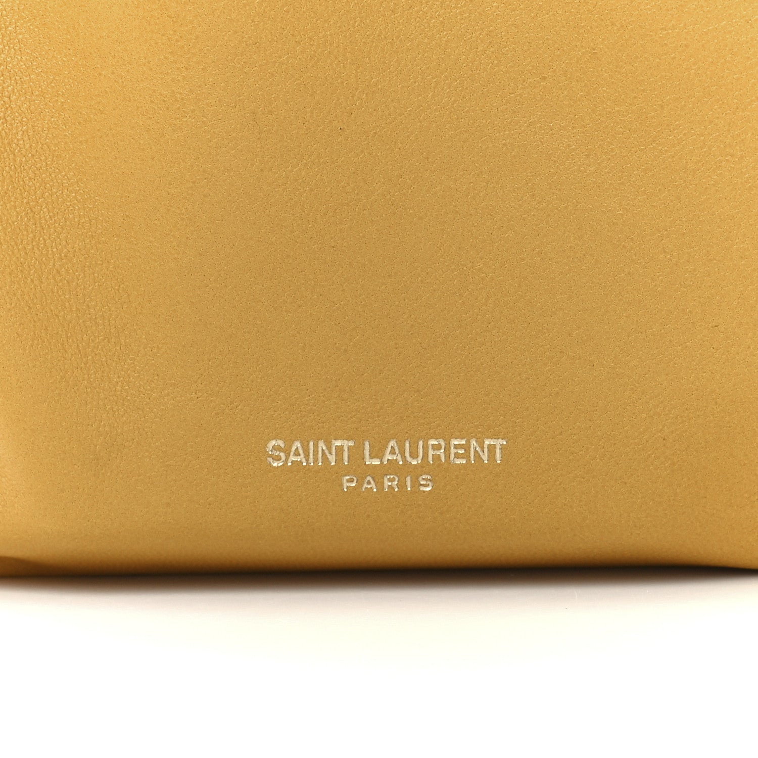 Saint Laurent Lambskin Paris Drawstring Pouch Saffran 7 of 11