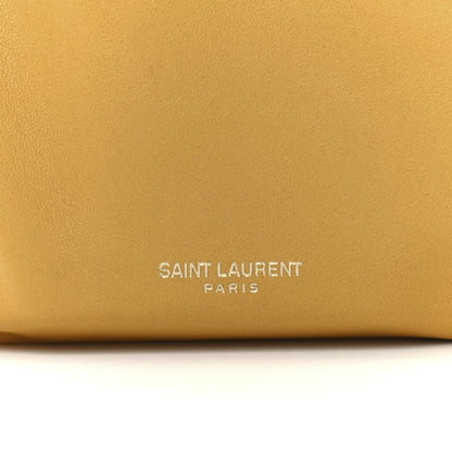 Saint Laurent Lambskin Paris Drawstring Pouch Saffran 7 of 11