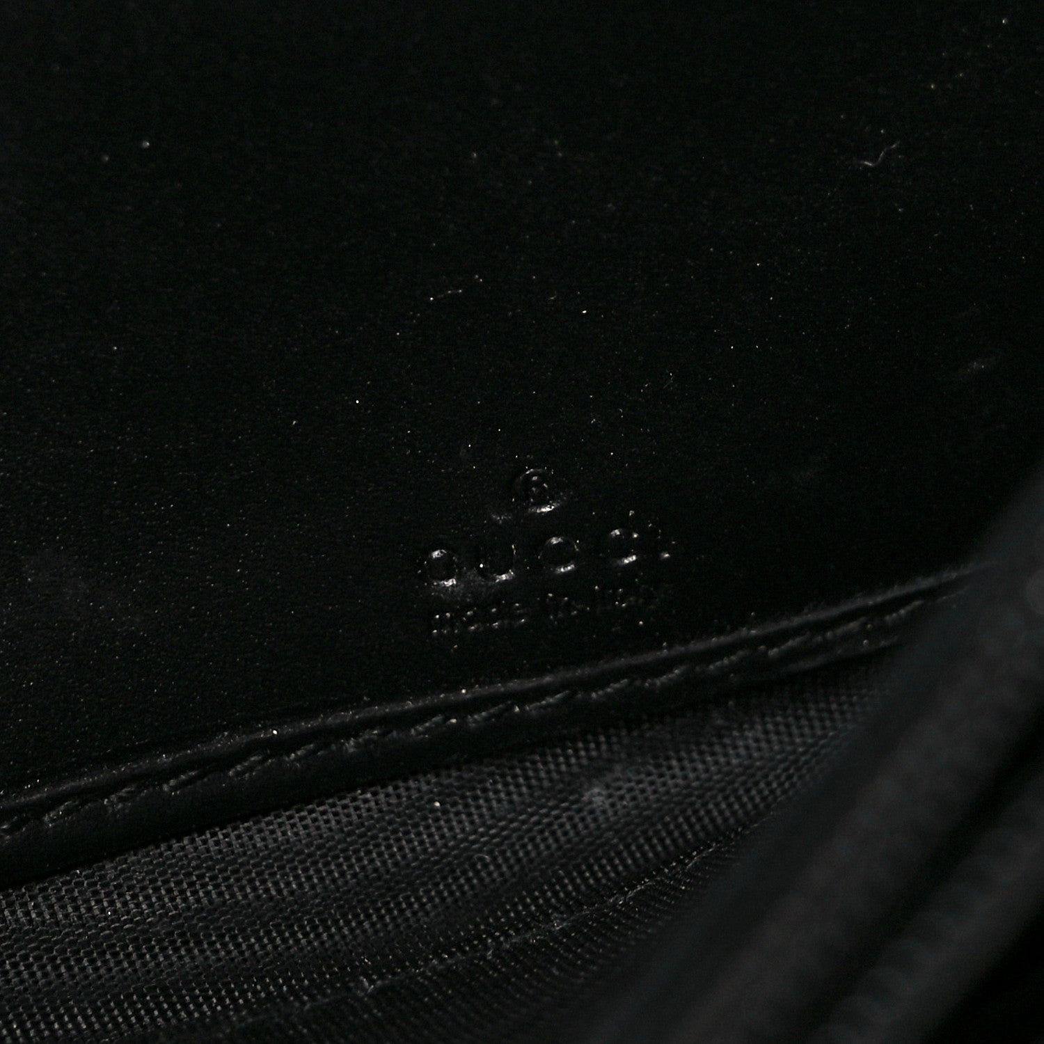 Gucci Calfskin GG Supreme Monogram Mini Peony Pearly Continental Wallet Black 6 of 9