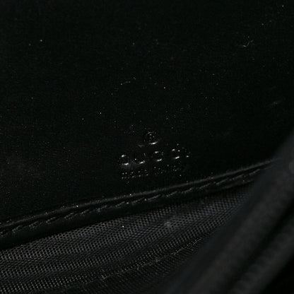 Gucci Calfskin GG Supreme Monogram Mini Peony Pearly Continental Wallet Black 6 of 9