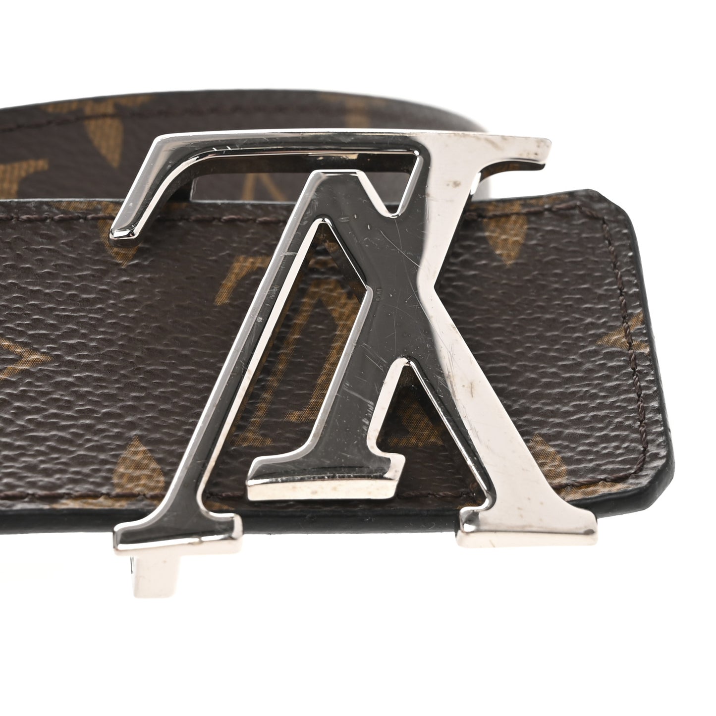 Calfskin Monogram 40mm LV Initiales Reversible Belt 80 32 Black