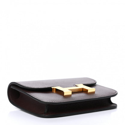 Hermes Evercolor Constance Slim Wallet Rouge Sellier 5 of 7