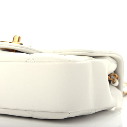 Chanel Lambskin Quilted Small In The Loop Handle Flap Bag White 9 of 10