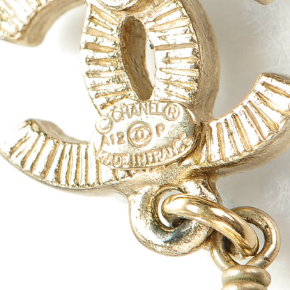 Chanel Pearl CC Drop Earrings Gold 6 of 7