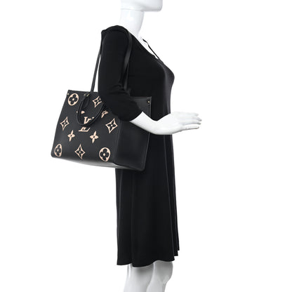 Louis Vuitton Empreinte Monogram Giant Onthego MM Black Beige 2 of 9