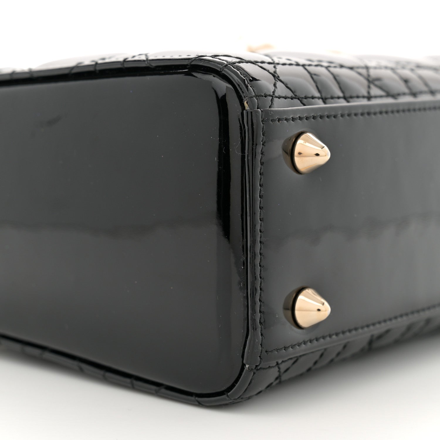 Christian Dior Patent Cannage Small Lady Dior Black 9 of 11
