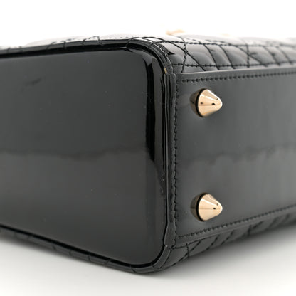 Christian Dior Patent Cannage Small Lady Dior Black 9 of 11