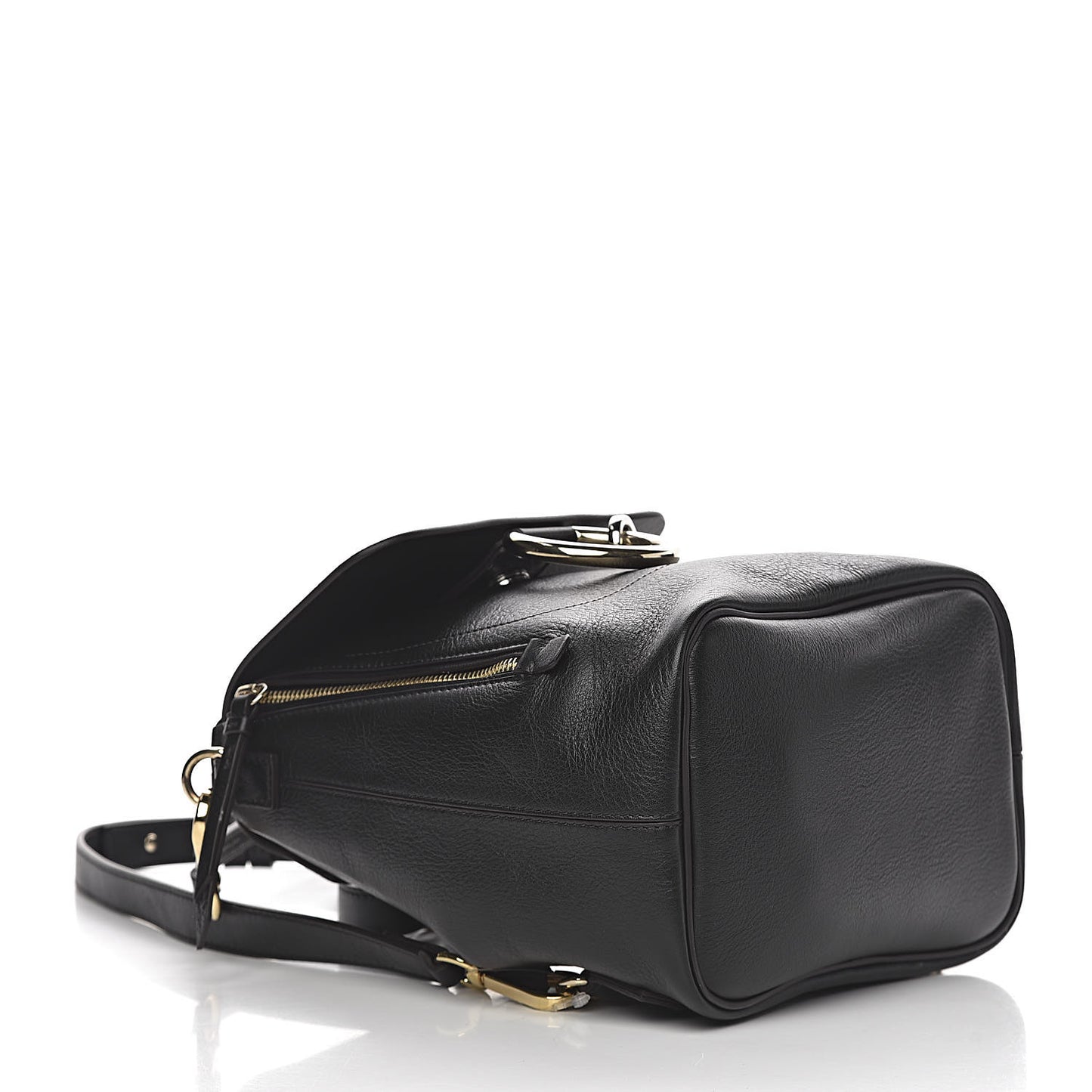 Suede Calfskin Small Faye Backpack Black