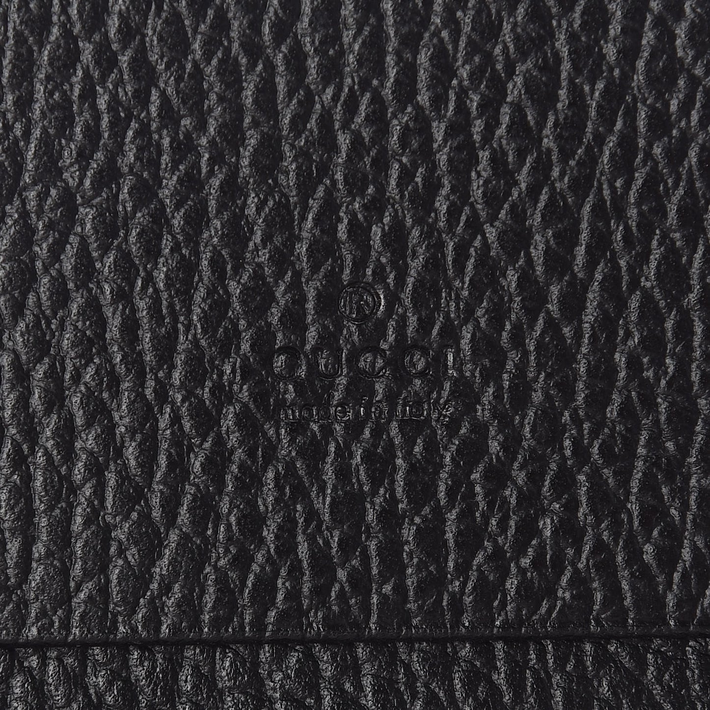 Calfskin Flap Card Case Black