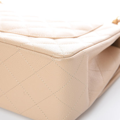 Chanel Caviar Quilted Jumbo Double Flap Beige Clair 13 of 14