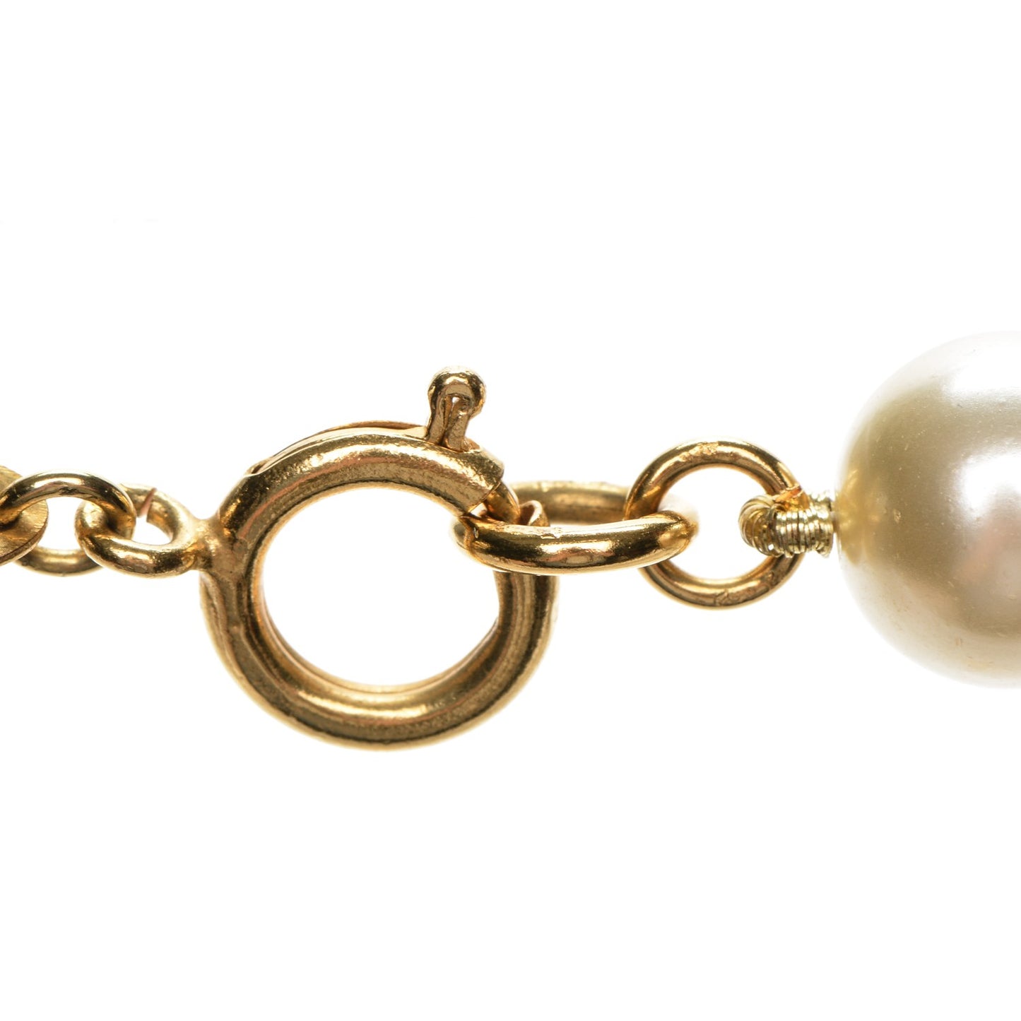 Pearl CC Necklace Gold