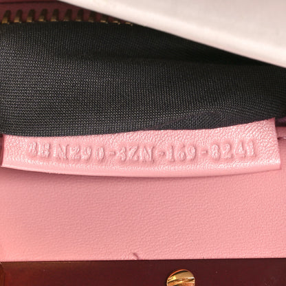 Fendi Vitello Seta Shiny Nappa Medium Peekaboo Iconic Satchel Grigio Polvere Magenta 7 of 13
