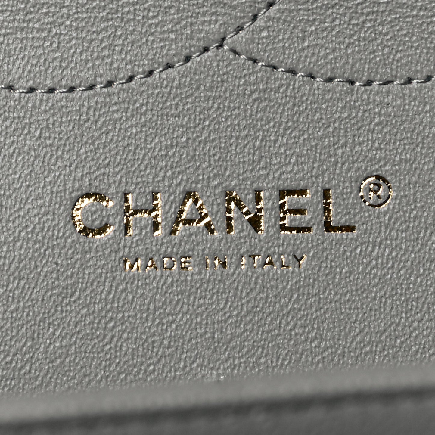 Caviar Quilted Jumbo Double Flap Grey