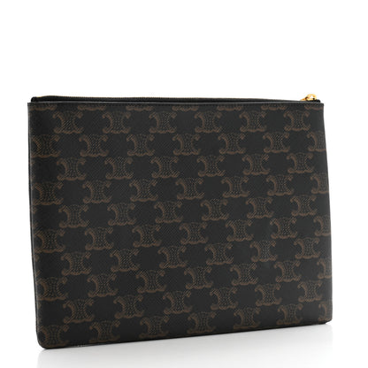 Celine Triomphe Canvas Pouch Black 3 of 8