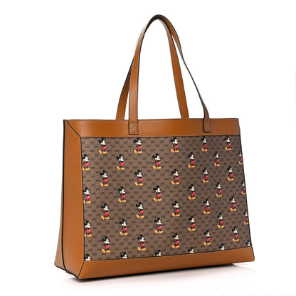 Gucci X DISNEY Mini Vintage GG Supreme Monogram Mickey Mouse Large Shopping Tote Beige Vintage Sun Oil 3 of 14