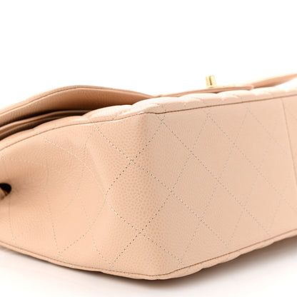 Chanel Caviar Quilted Jumbo Double Flap Beige Clair 9 of 12