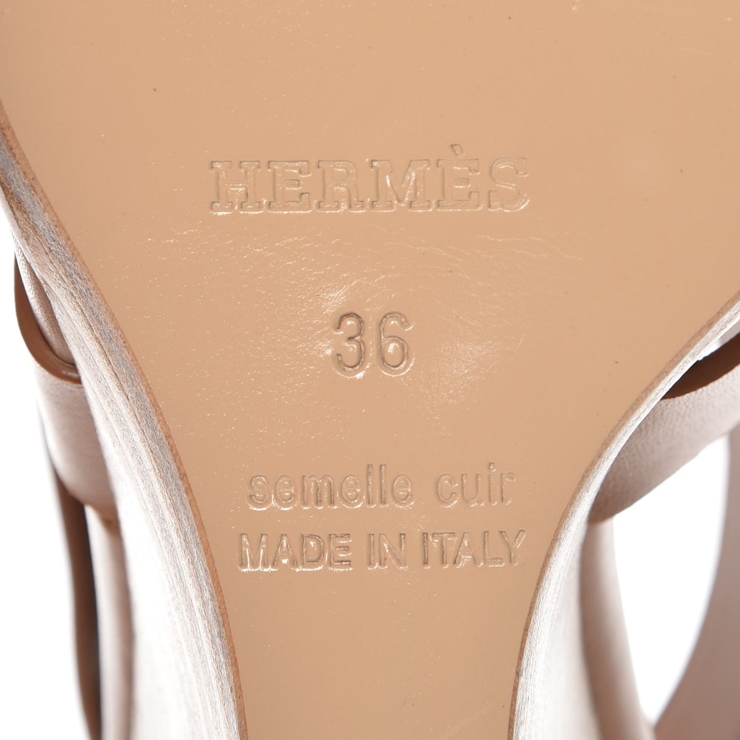 Calfskin Merryl Wedge Sandals 36 Naturel
