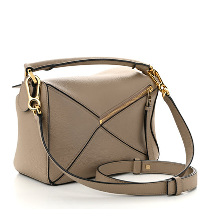 Loewe Grained Calfskin Small Puzzle Bag Sand 3 of 9
