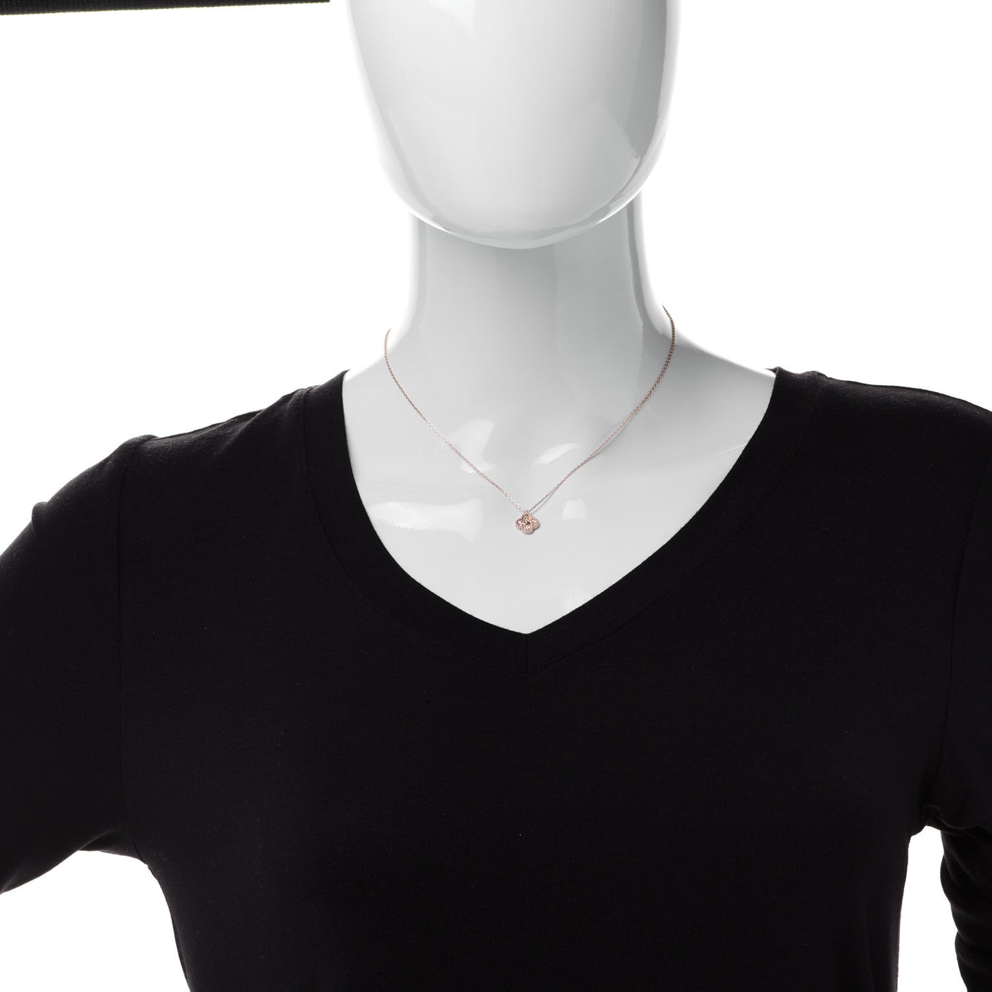 18K Rose Gold Sweet Alhambra Pendant Necklace