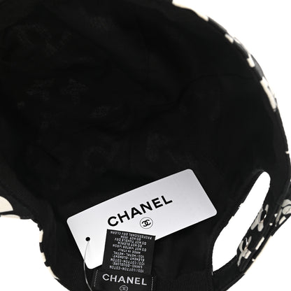 Chanel Cotton Cap Hat Black White 8 of 8
