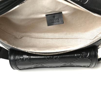 Gucci Calfskin GG Tennis Embossed Pocket Belt Bag Black 5 of 10