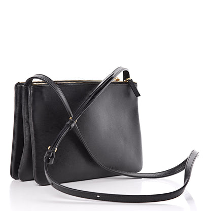 Celine Liege Calfskin Small Trio Crossbody Bag Black 3 of 12
