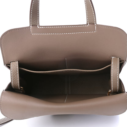 Hermes Taurillon Clemence Halzan 25 Etoupe 4 of 4