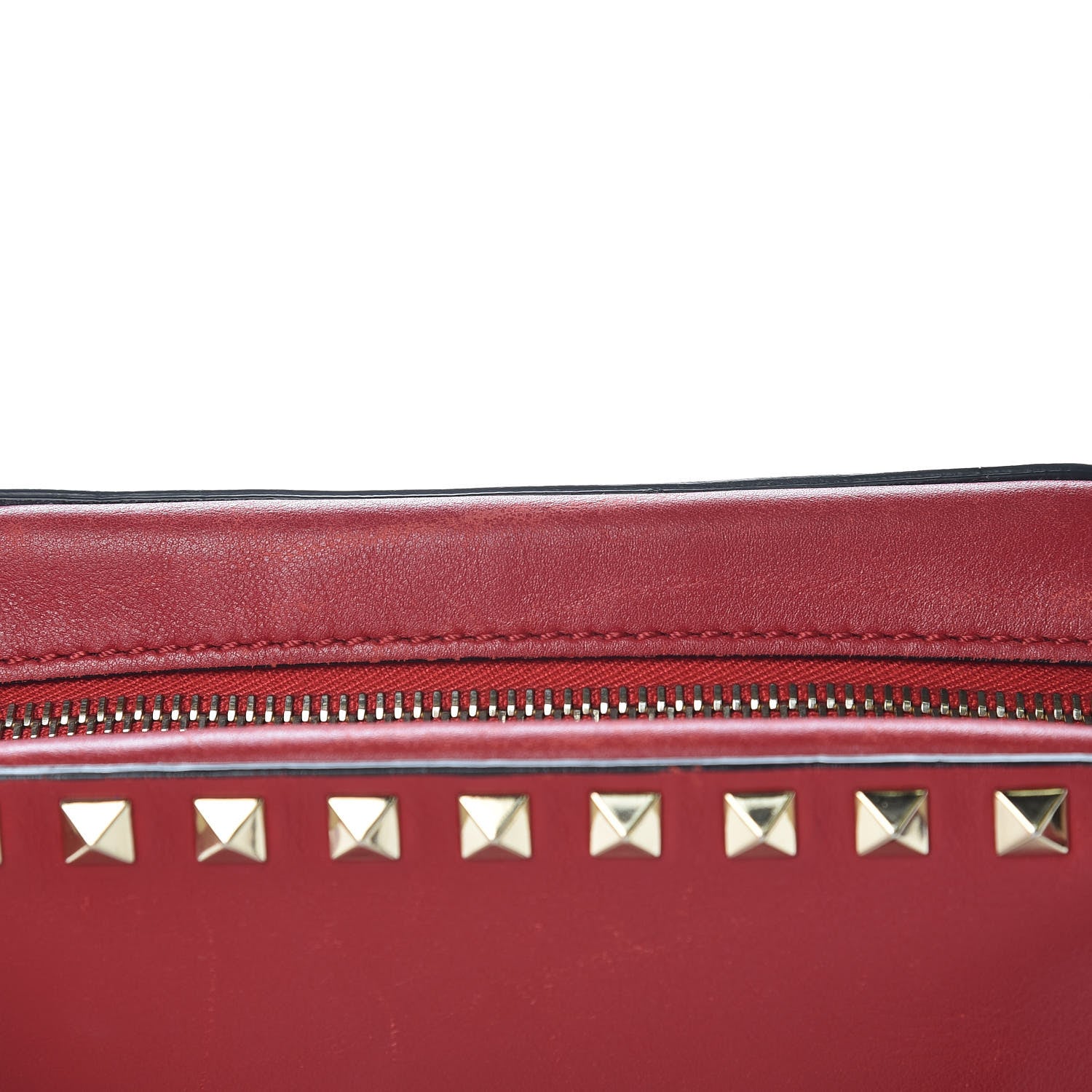 Valentino Garavani Calfskin Rockstud Camera Crossbody Bag Red 9 of 12