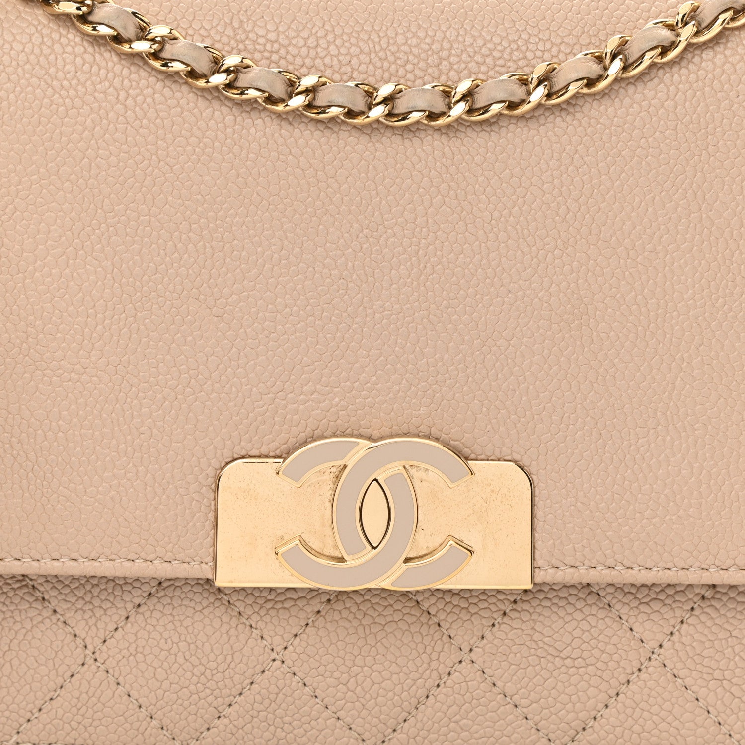 Chanel Caviar Small Flap Light Beige 9 of 11