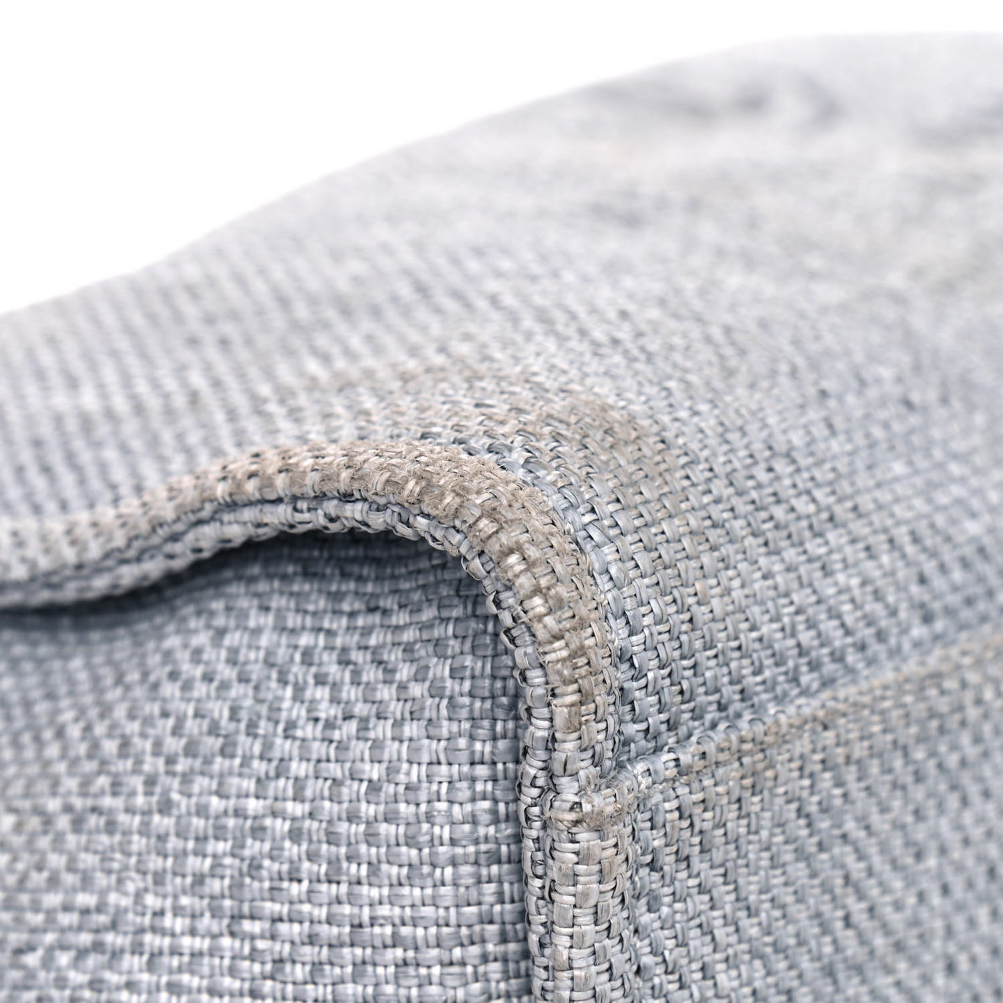 Woven Straw Raffia Medium Deauville Tote Grey