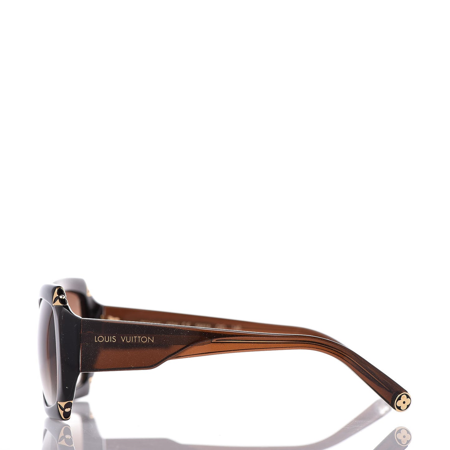 Hortensia Square Sunglasses Z0366W Brown Glitter