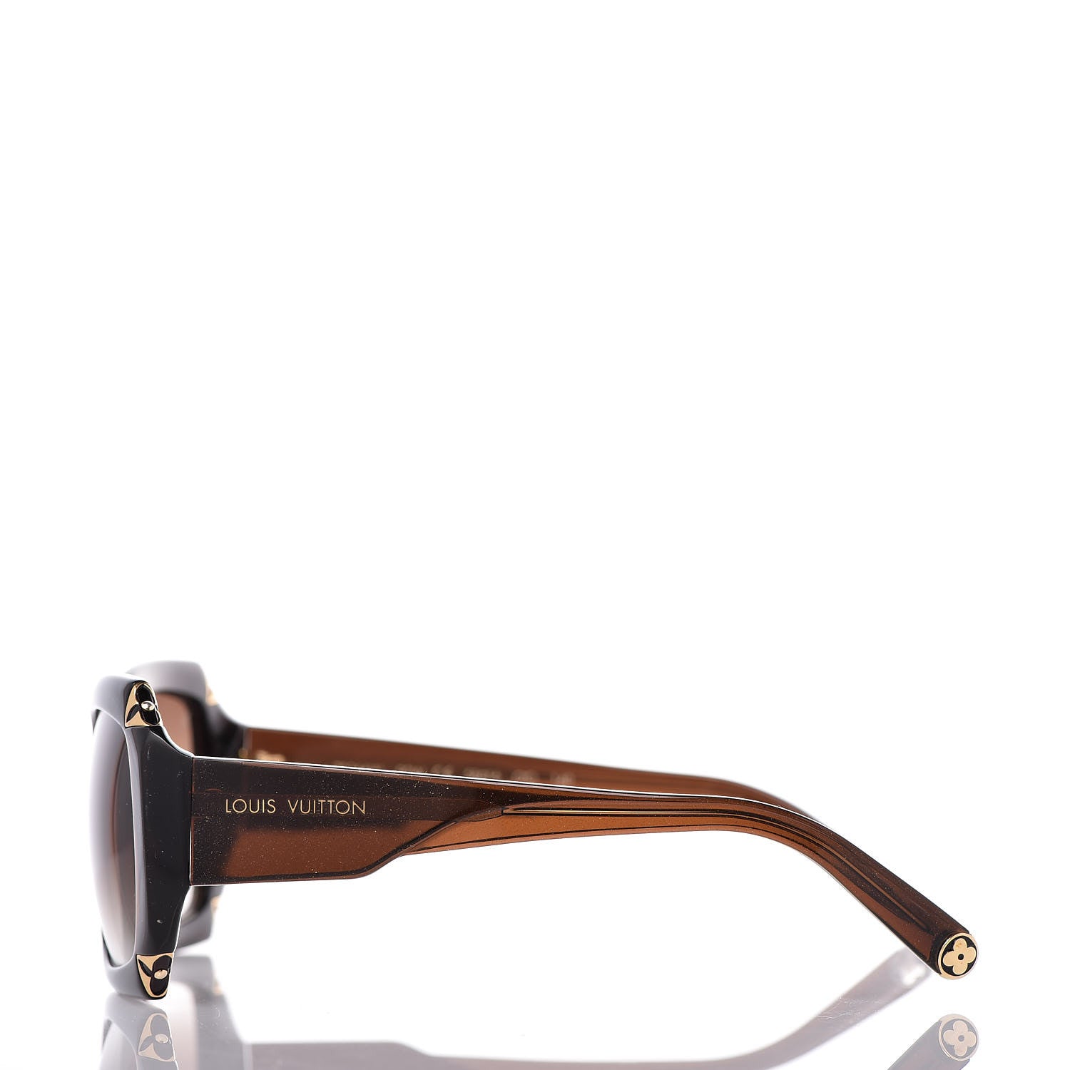 Louis Vuitton Hortensia Square Sunglasses Z0366W Brown Glitter 5 of 11