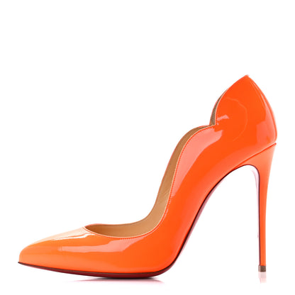 Christian Louboutin Patent Hot Chick 100 Pumps 38.5 Sunset 1 of 8