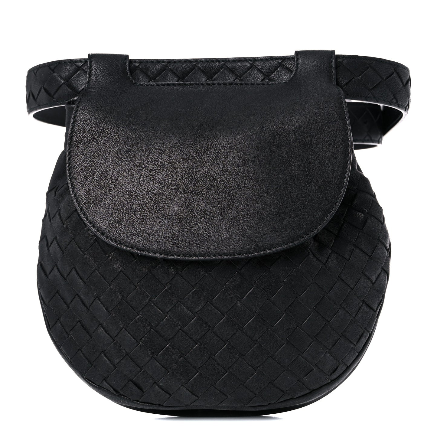 Nappa Intrecciato Belt Bag Black
